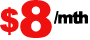 1GB webspace for $8 a month